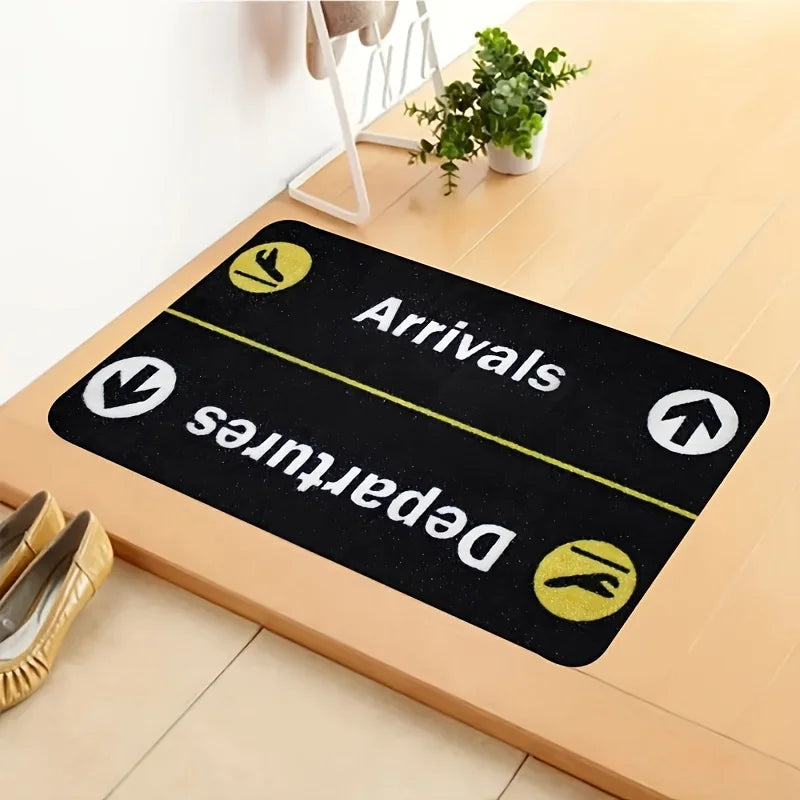 Perfecsy VIKAMA Minimalist Airplane Parking Sign Pattern Rug Living Room, Bedroom, Entryway Doormat Soft and Comfortable Home