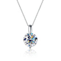 VVS1 D Round Cut Moissanite Pendant Necklace for Women