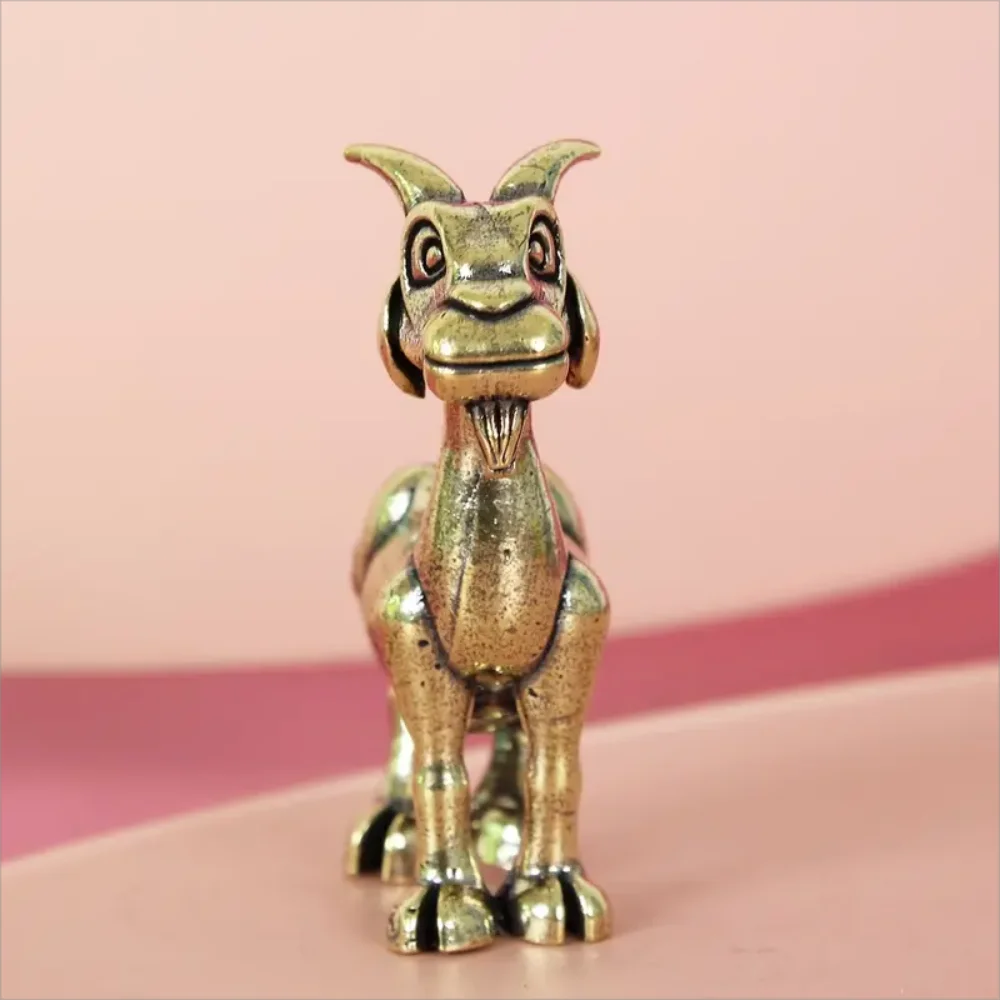 Perfecsy Vintage Brass Goat Statue - Intricate Retro Animal Sculpture for Home & Office Decor, Ideal for Collectors, Living R