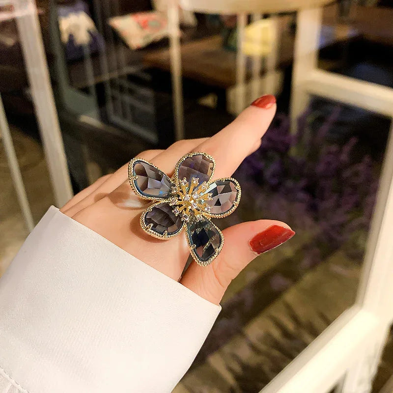 MyClosetAid MyClosetAid Crystal Swarovski Ring Flower Design — packaging