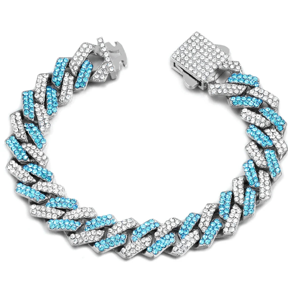 SORI STYLE 14MM Cuban Link Chain Bracelet — flat-lay composition