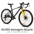 F, YUZE G240 7Speed Aluminum Disc Brake Bike Boy Girl Student Children Bicycle Teen Road bicicleta велосипед Handlebar 380mm