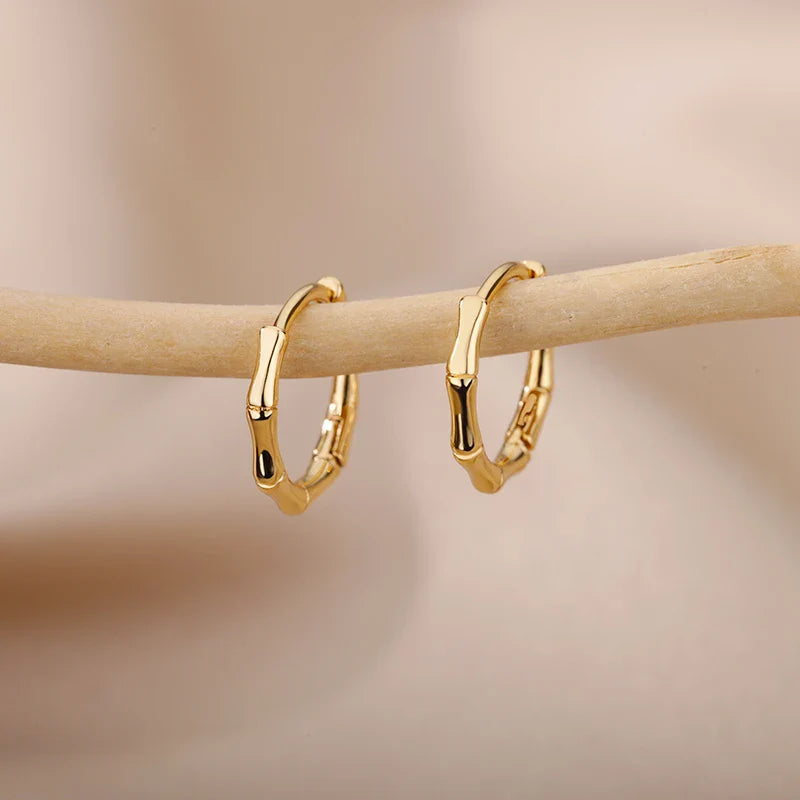 SORI STYLE Minimalist Star Hoop Earrings for Everyday Elegance — flat-lay composition