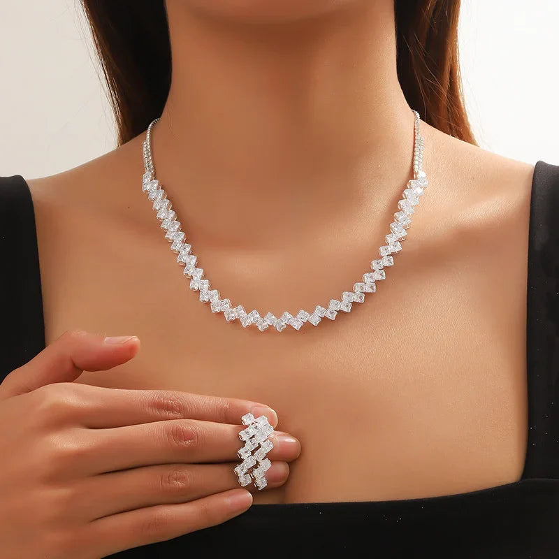 Envy NYC Precious Luxury Crystal Earrings & Necklace Jewelry Set — product category context