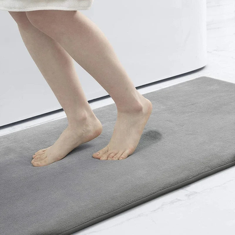 Perfecsy VIKAMA Bathroom Water-absorbent Floor Mats Bathroom Doorway Quick-drying Anti-fall Non-slip Foot Mats Restroom Mats 