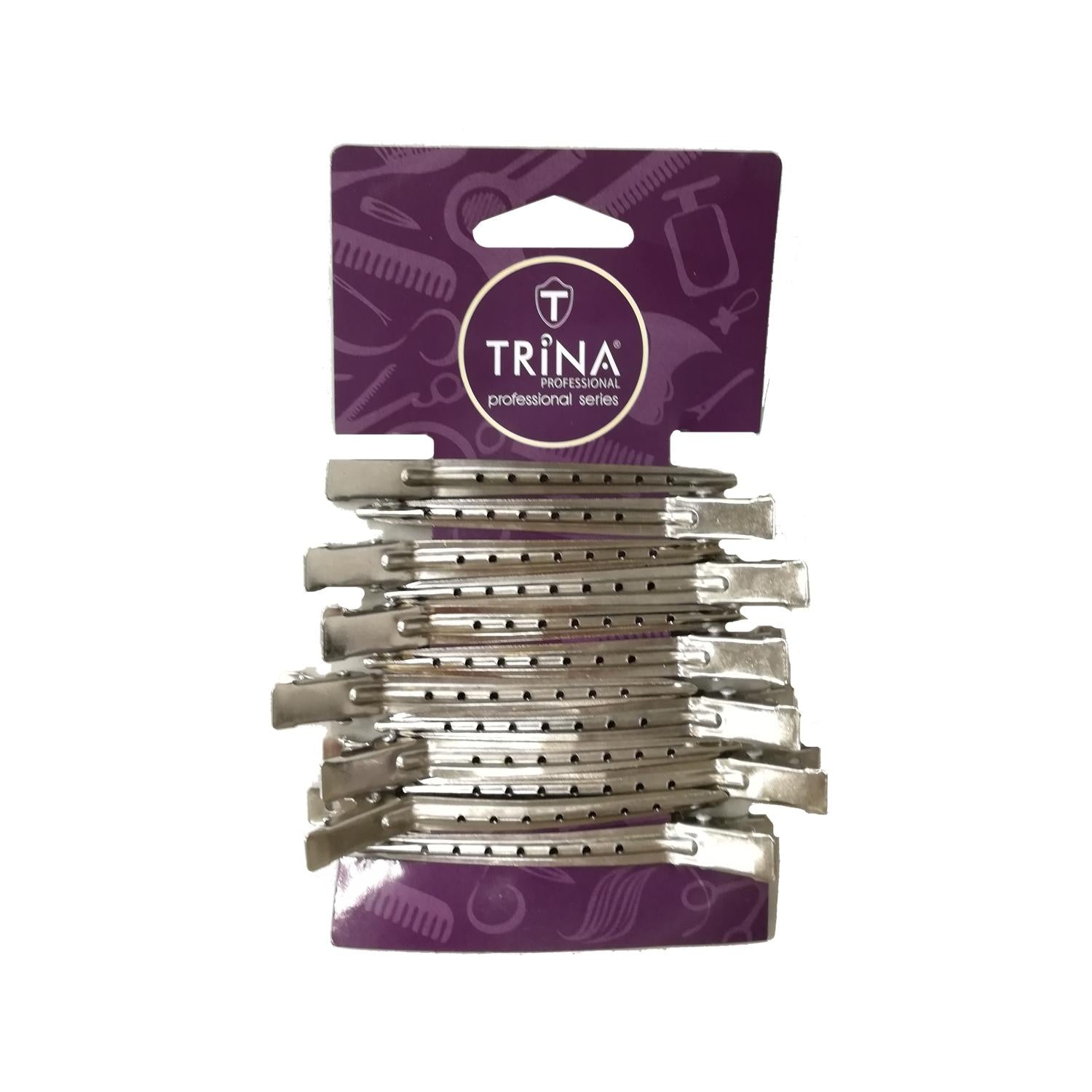 Trina Metal Hair Clips - Pack of 12, Durable & Versatile Hair Styling Tools