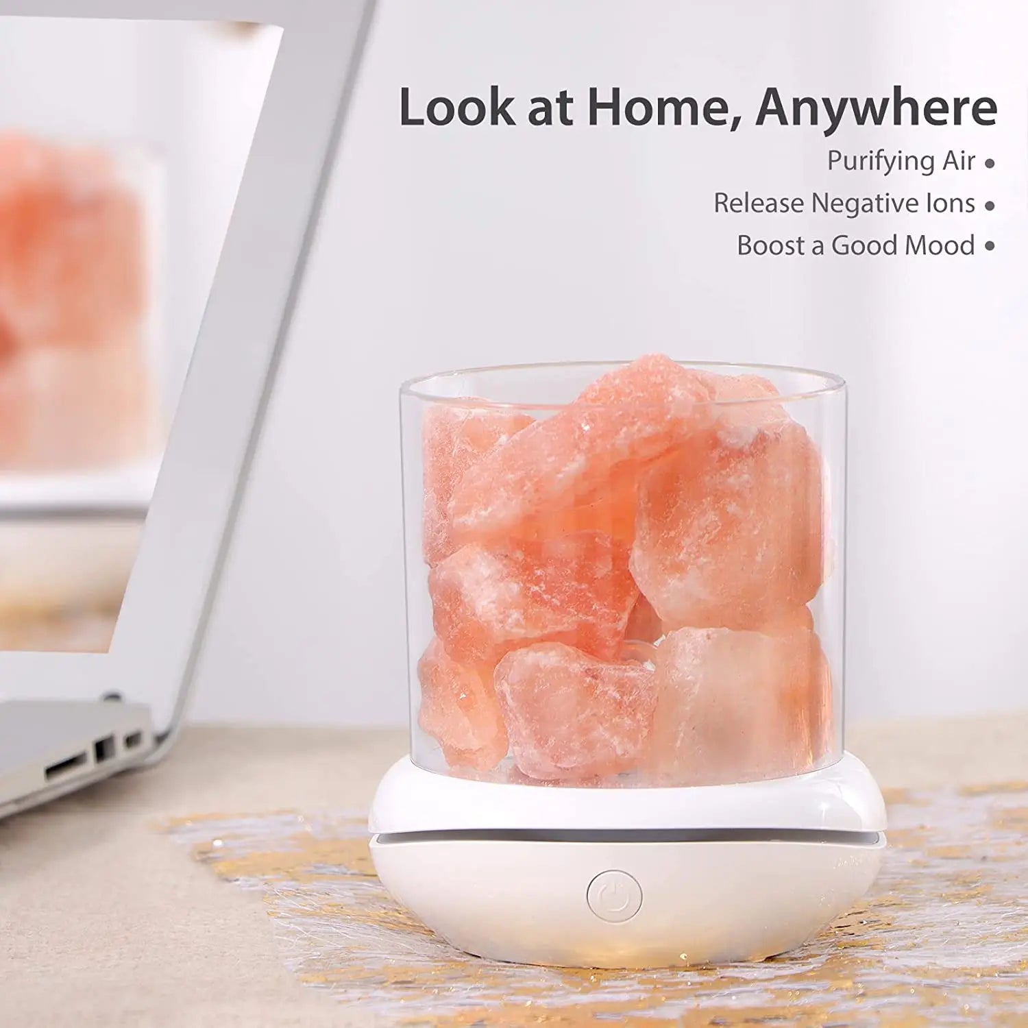 Perfecsy Aroma lamps Natural Himalayan Salt Lamp USB Pink Salt Rocks Lamp Multi-Color Romantic Night Light for Original Birth