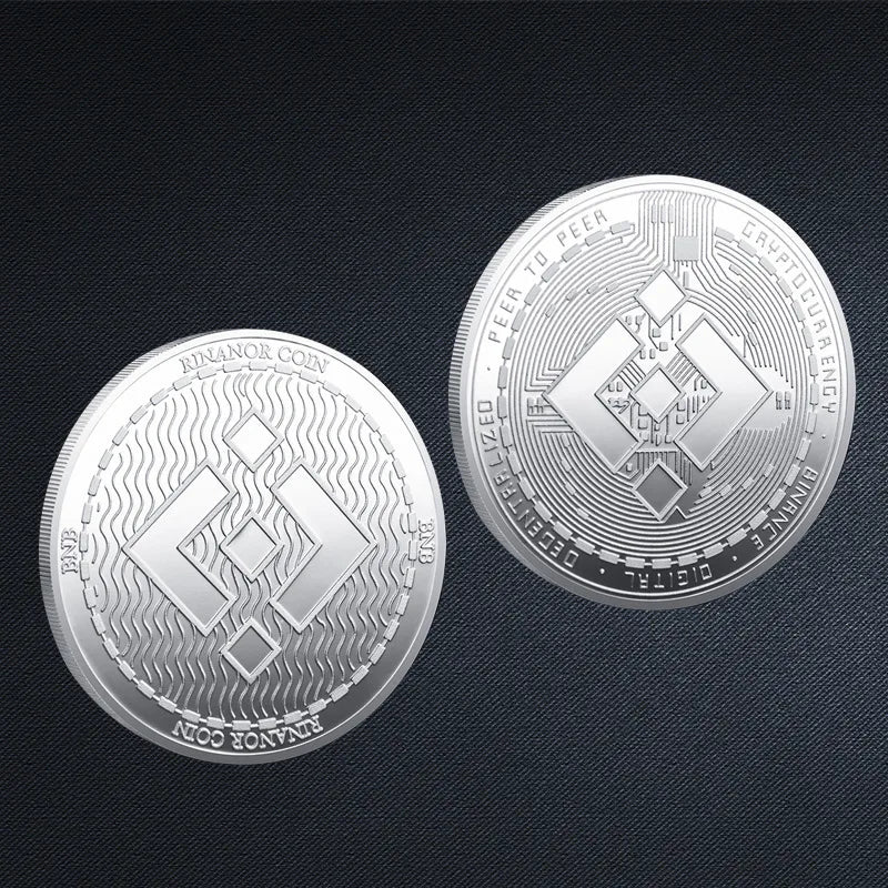 Bitcoin BTC ETH ADA XLM SHIB DOGE XRP SOL DOT LINK LTC UNI Coin Physical Metal Crypto Currency Coin Collection with Plastic Case