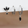 SORI STYLE 3PCS Horse Eye Zircon Stud Earrings — size reference
