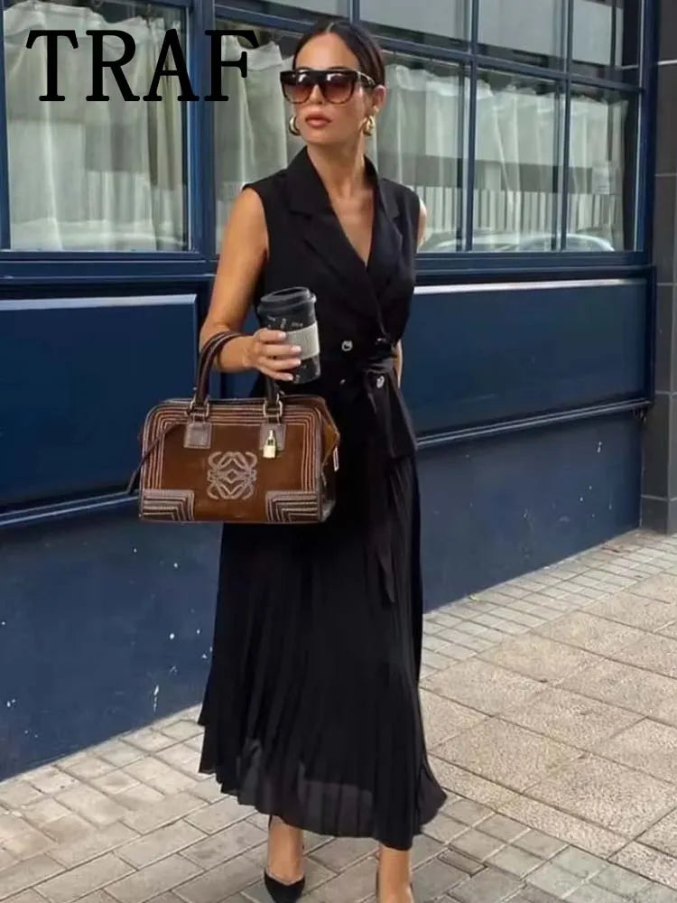 Envy NYC Envy NYC Cali Rouched MIDI Dress — lifestyle worn / used context