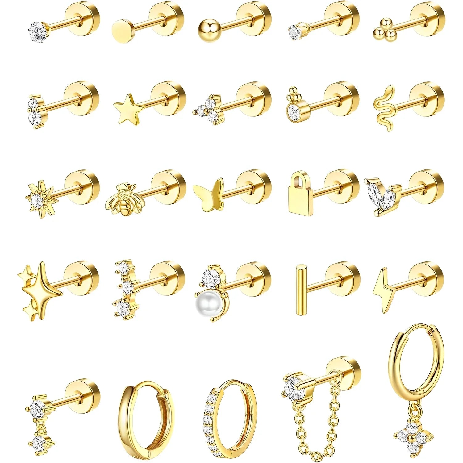 SORI STYLE Bobisty Stud Hoop Earrings — main product shot