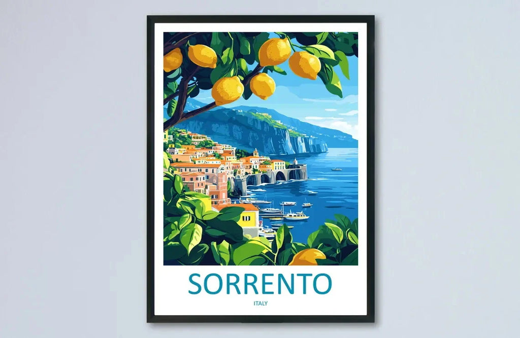 Sorrento Lemon Tree Lemon Fruit Wall Art Prints Canvas Painting Poster Picture For Living Bed Room Home Decor