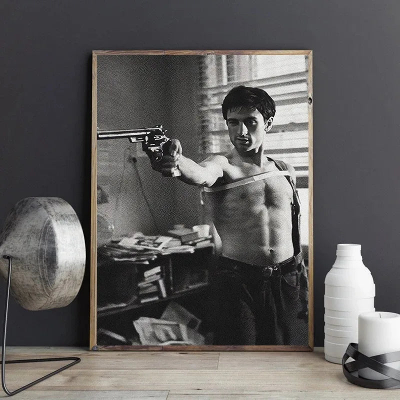 Perfecsy Whiplash/Taxi Driver Movie Poster Minimalist Photography Print Black and White Film Art Jazz Music Film Crime Drama 