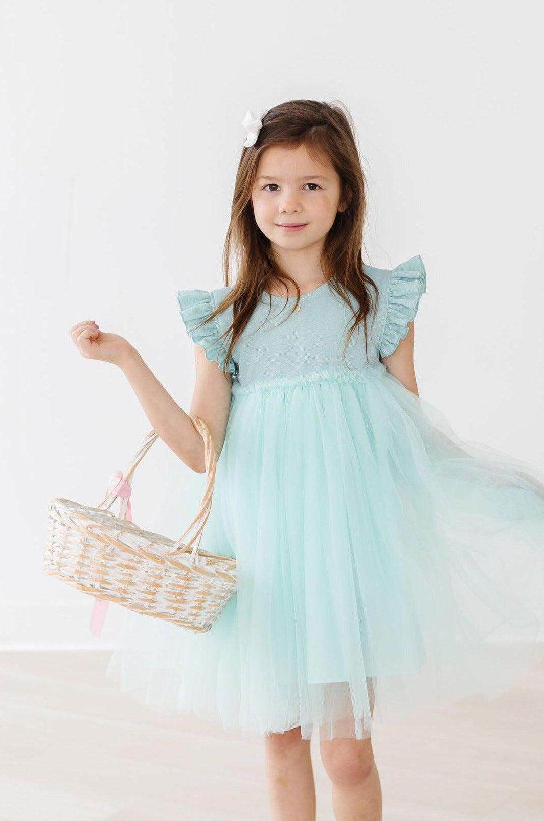 Mila & Rose ® Sage Shimmer Tutu Dress — size reference