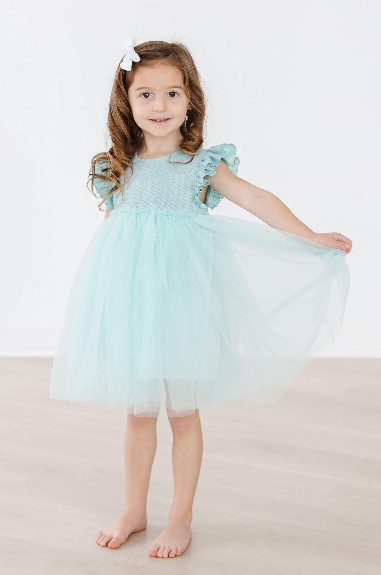 Mila & Rose ® Sage Shimmer Tutu Dress — color detail