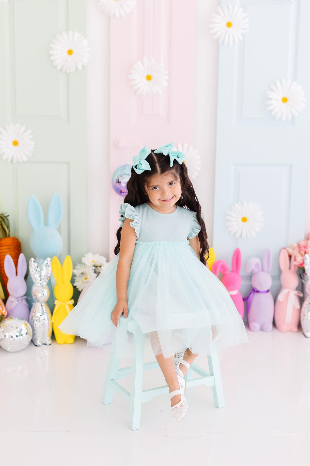 Mila & Rose ® Sage Shimmer Tutu Dress — lifestyle context