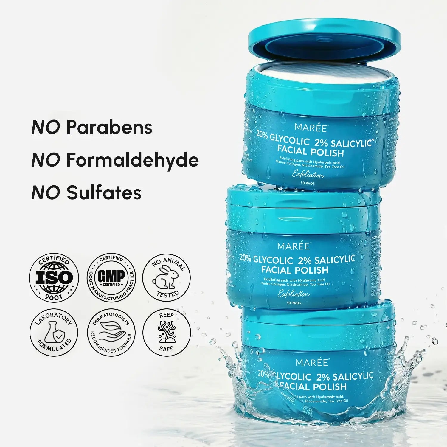 Maree Glycolic & Salicylic Acid Peel Pads — packaging