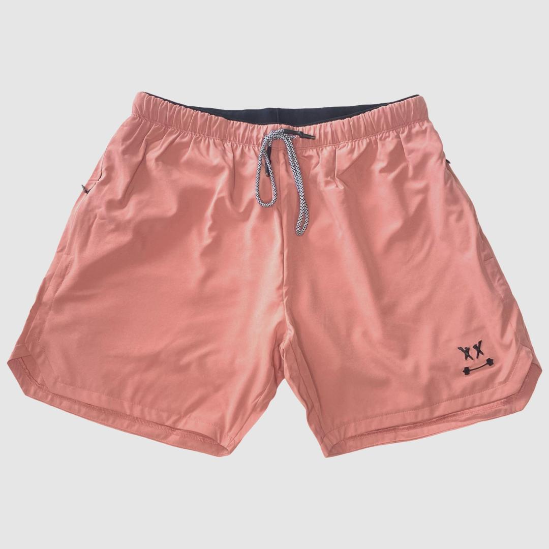 BLACKOUT BARBELL Men's Pro Short (Light Pink) — main product shot