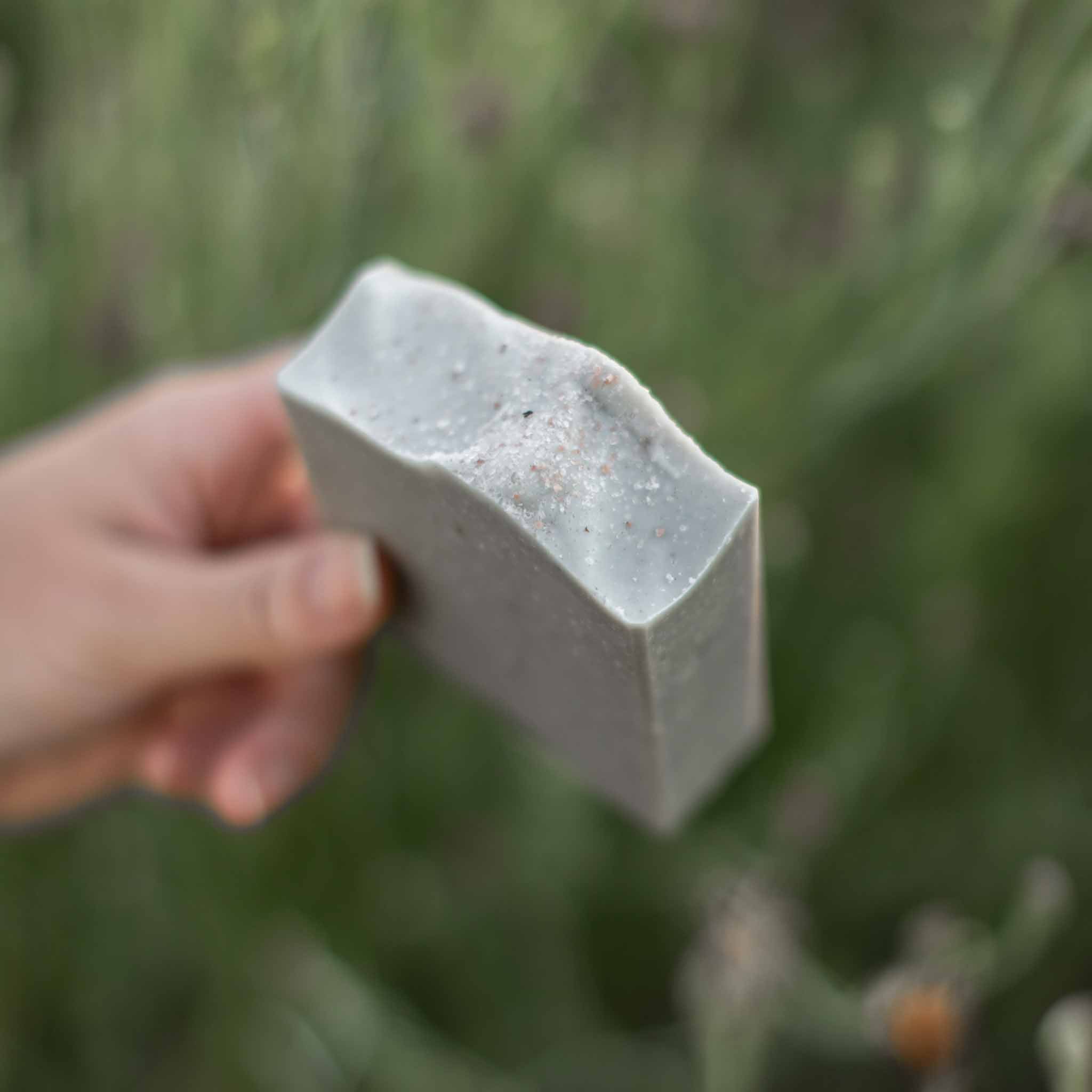 Pretty farm girl Salt + Sea Bar Handmade Tallow and Goat Milk Soap Bar — lifestyle context
