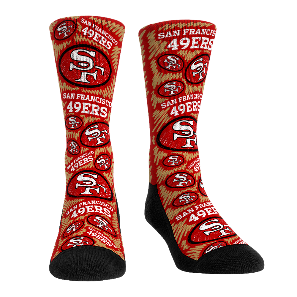 Rock 'Em Socks Rock 'Em Socks San Francisco 49ers - Throwback Logo Sketch — main product shot