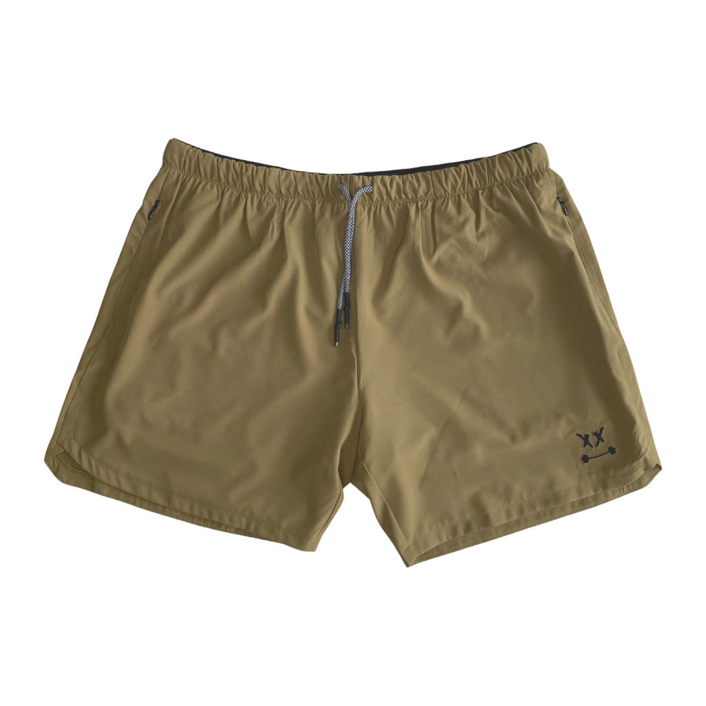 BLACKOUT BARBELL Men's Pro Short (Sand) — main product shot