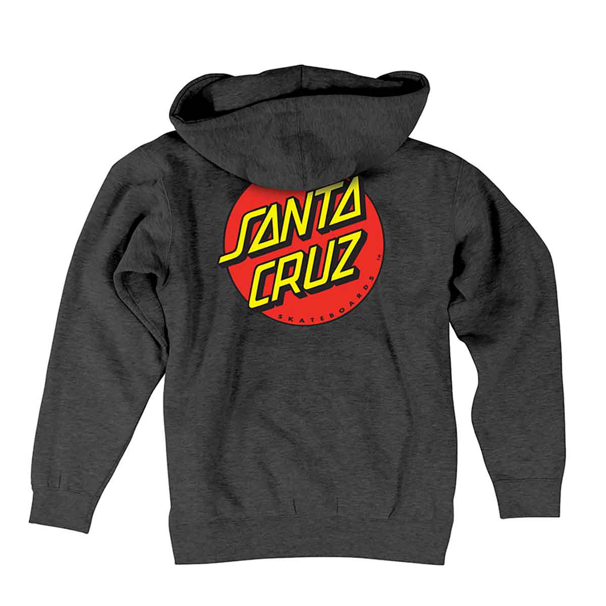 Santa Cruz Classic Dot Pullover Hooded Youth Sweatshirt - Charcoal Heather by Skates USA