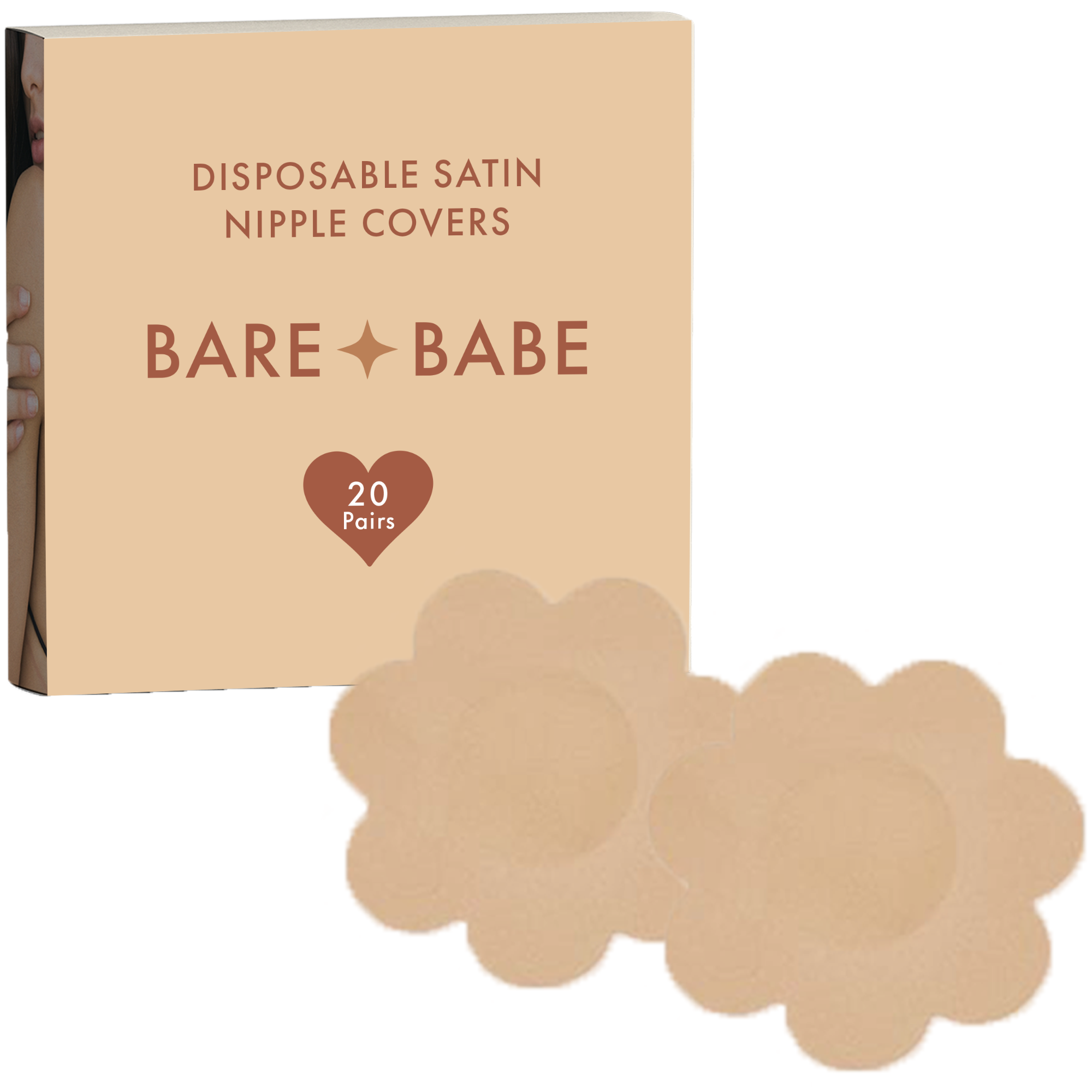 Bare Babe Satin Nipple Pasties - 40 Pack — color variant