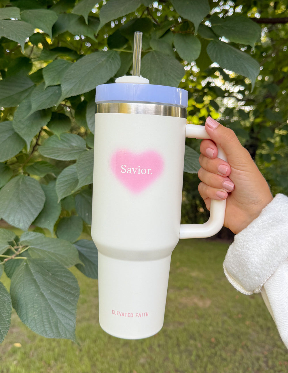 Elevated Faith Savior 40 oz Tumbler — alternative angle