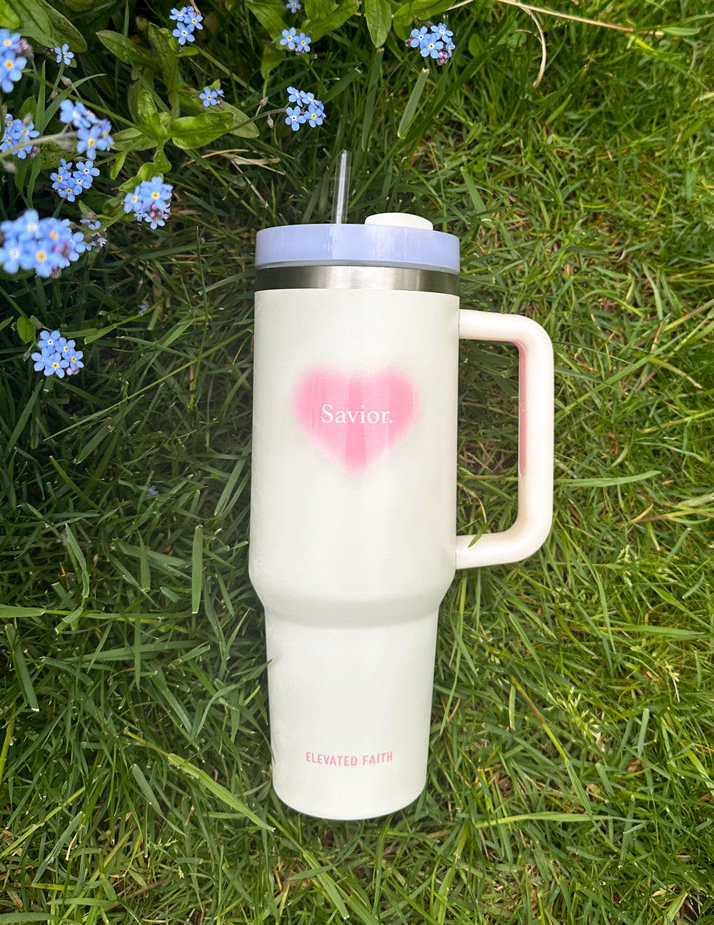 Elevated Faith Savior 40 oz Tumbler — back view