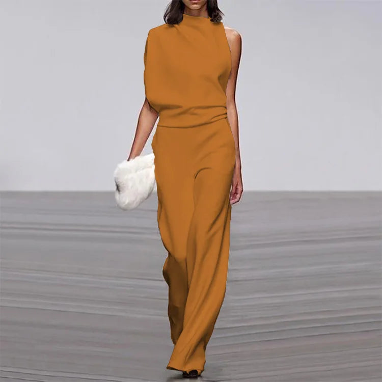 Envy NYC Envy NYC Summer Sleeveless Collar Jumpsuit — detail shot 7