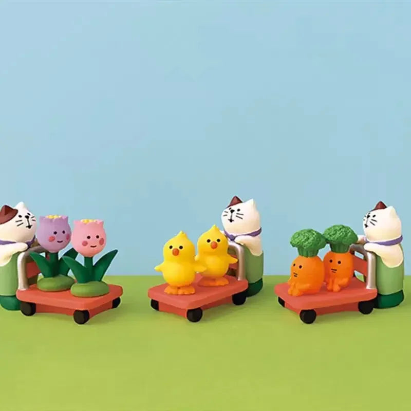 Perfecsy Spring-flowering Scene Decorate Home Decoration Garden Farm Scene Series Bookshelf Decoration Set Children's Toy Dol