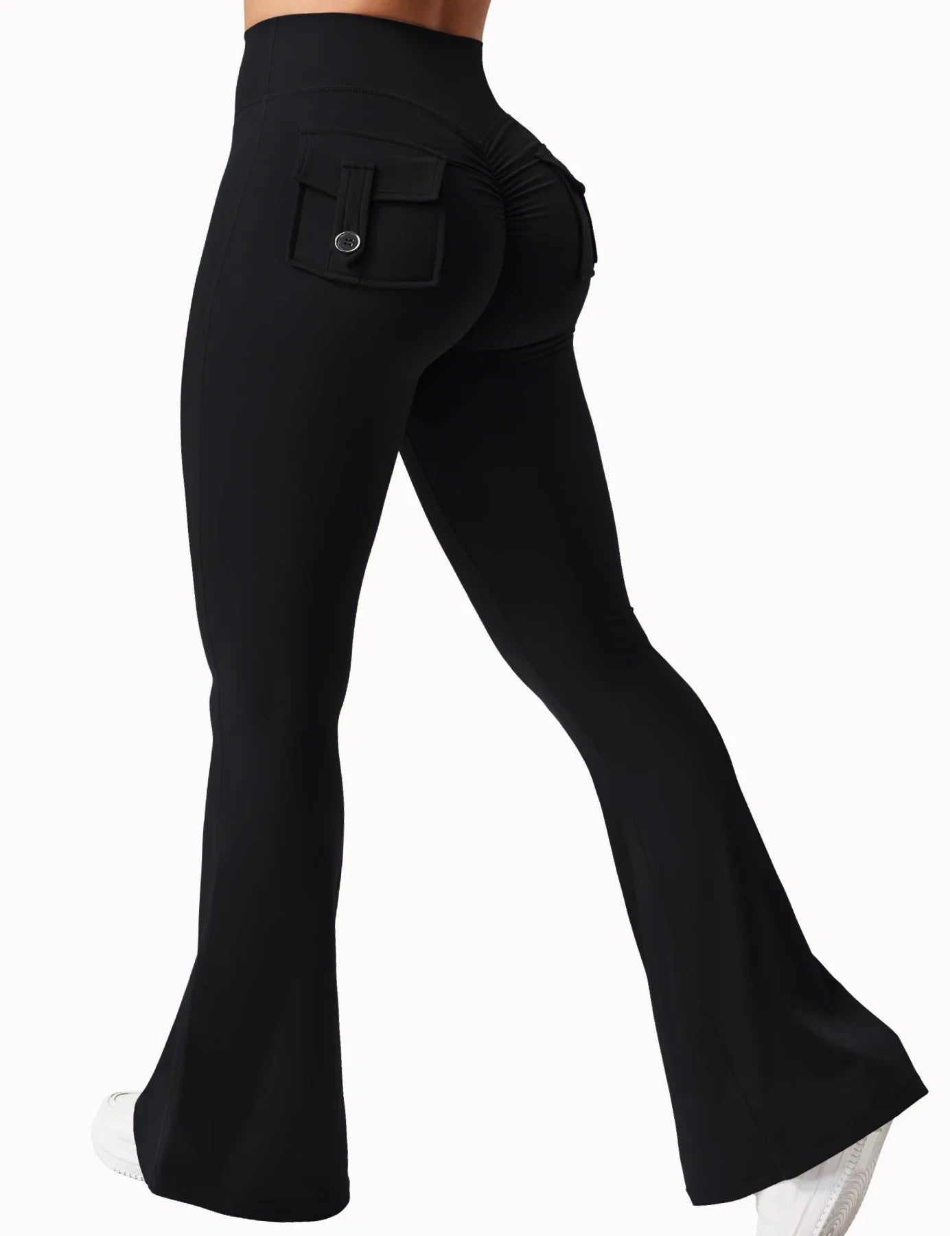 MyClosetAid Wide Leg High Stretch Yoga Leggings — detail close-up