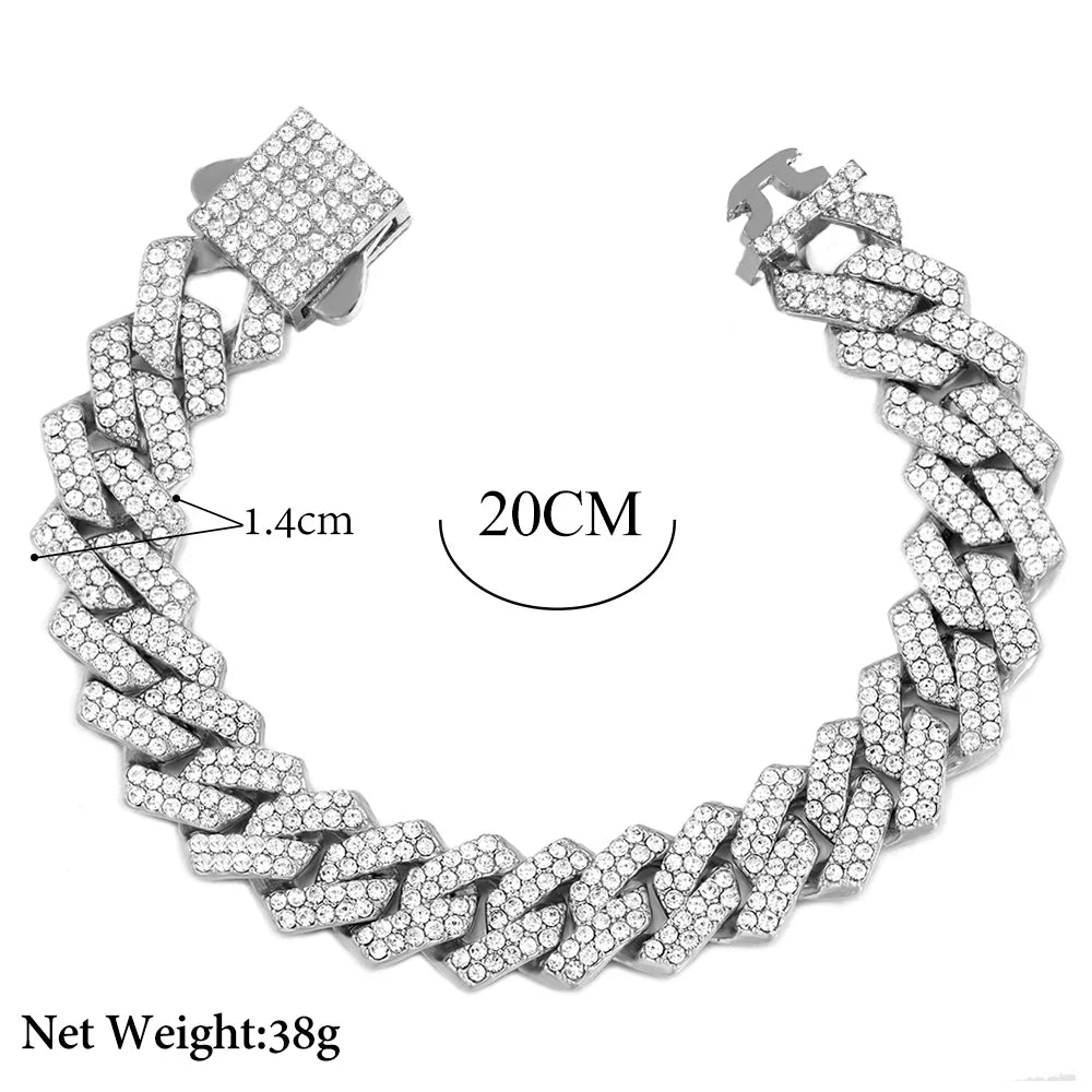 SORI STYLE 14MM Cuban Link Chain Bracelet — alternative angle