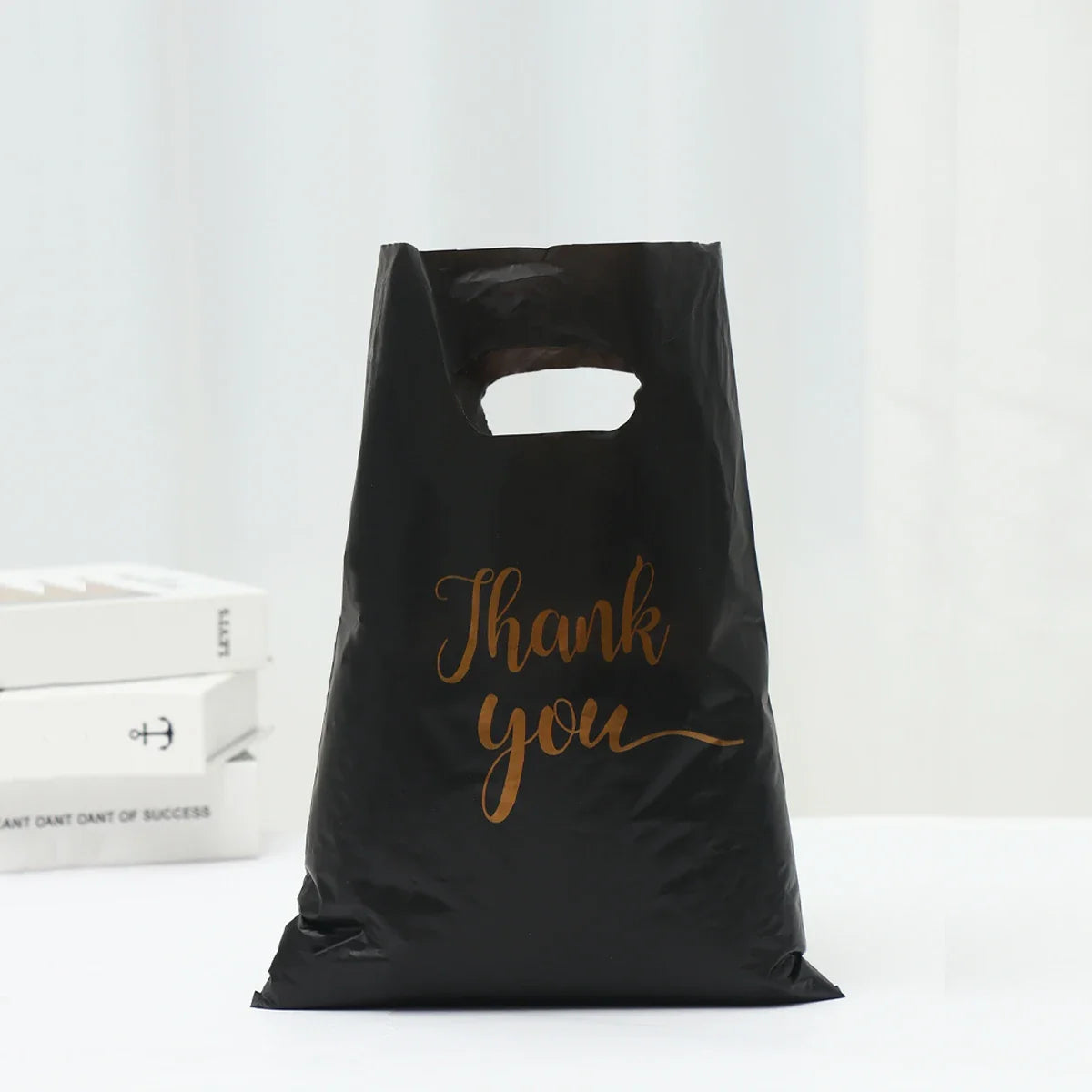 Perfecsy 100pcs Thank You Bag Gift Plastic Shopping Bag Tote Bag 20*30cm Gitf Bag Birthday Wedding Party Favors Candy Cookie 