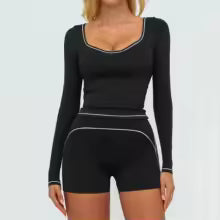 Women's Yoga Set 2 Piece Tracksuit Long Sleeve Sportswear