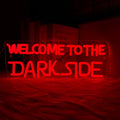 Perfecsy Welcome To The Dark Side Neon Sign, Letter Lamp Icon Usb Powered, Used For Bedroom, Game Room, Haunted House, Hallow