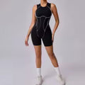 DINGPAI Back Scrunch Yoga Jumpsuit Women One-Piece Suit Sleeveless