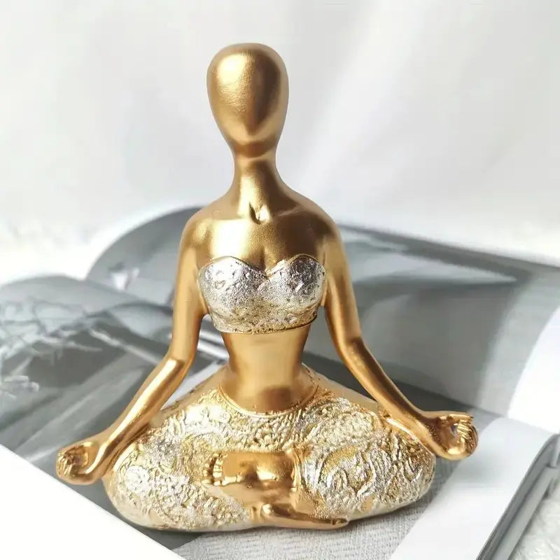 Perfecsy Yoga girl ornaments, tv stand decorations, body art figurines, meditation yoga ornaments, office decorations, lifeli