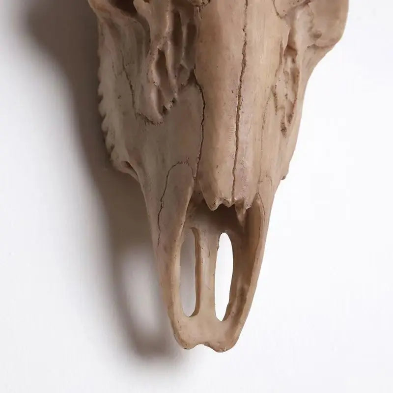 Perfecsy Vintage Deer Head Wall Mount Resin Antler Plaque Farmhouse Lodge Cabin Decor Rustic Home Office Mantel Art Unique Ha