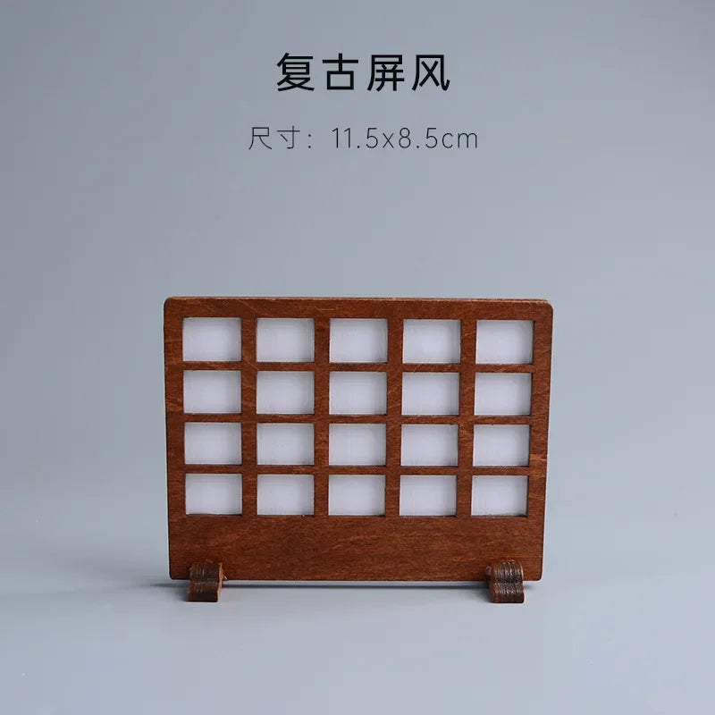 Perfecsy ZAKKA Miniatures Study Bookcase Home Decor Cute Cartoon Cat Retro Desk Gramophone Ornament Crafts Dollhouse Accessor