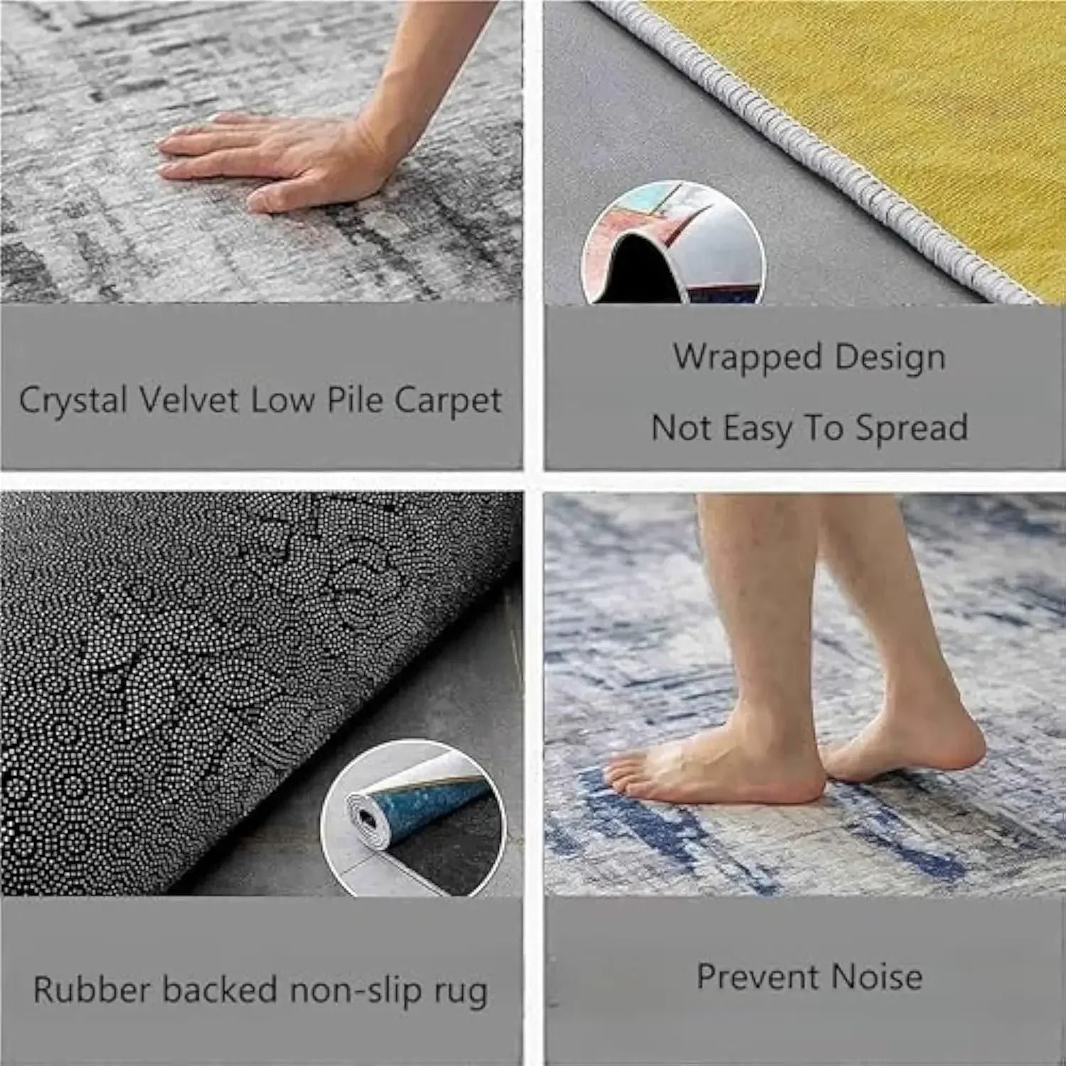 Perfecsy VIKAMA Modern Minimalist Corridor Carpet, Slip-Resistant Floor Covering For Corridors, Living Room Floor Mat, Home D