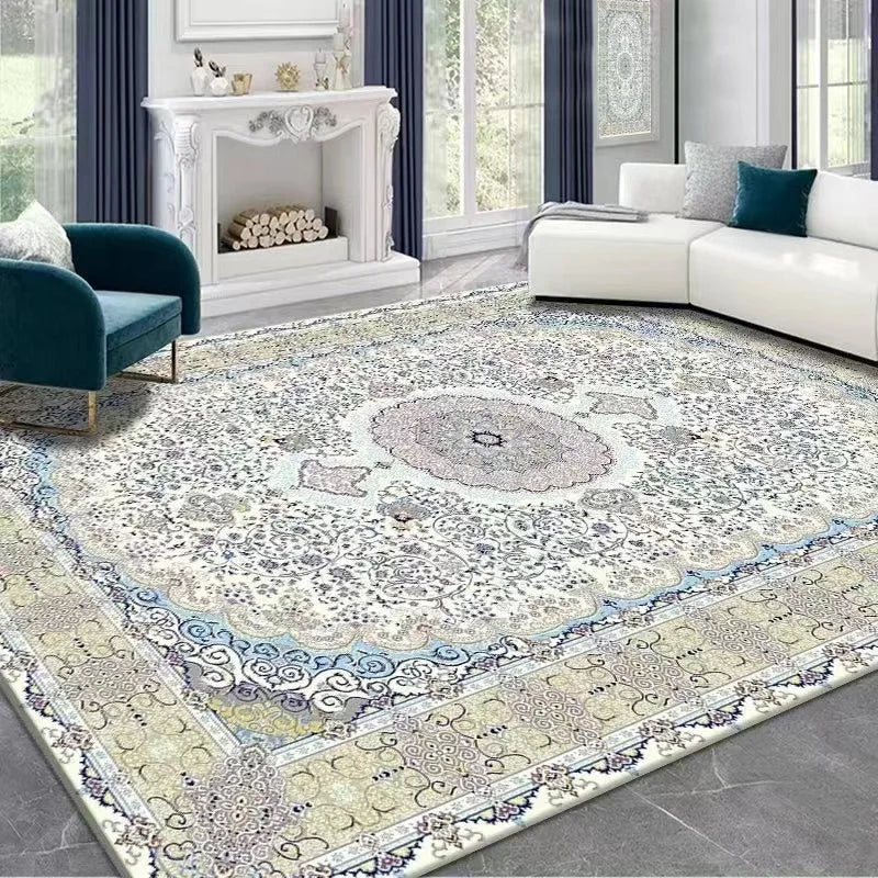 Perfecsy VIKAMA Boho Luxury Carpet Crystal Velvet Bedroom Living Room Mat Home Decor Vintage Exotic Modern Minimalist Large A