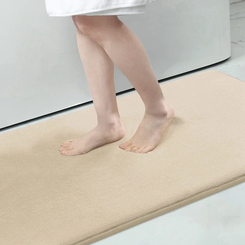 Perfecsy VIKAMA Bathroom Water-absorbent Floor Mats Bathroom Doorway Quick-drying Anti-fall Non-slip Foot Mats Restroom Mats 