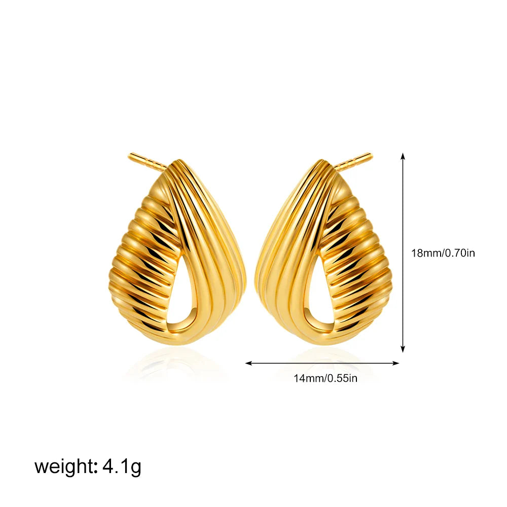 SORI STYLE Three-Layer Textured Knot Earrings for Women — flat-lay composition