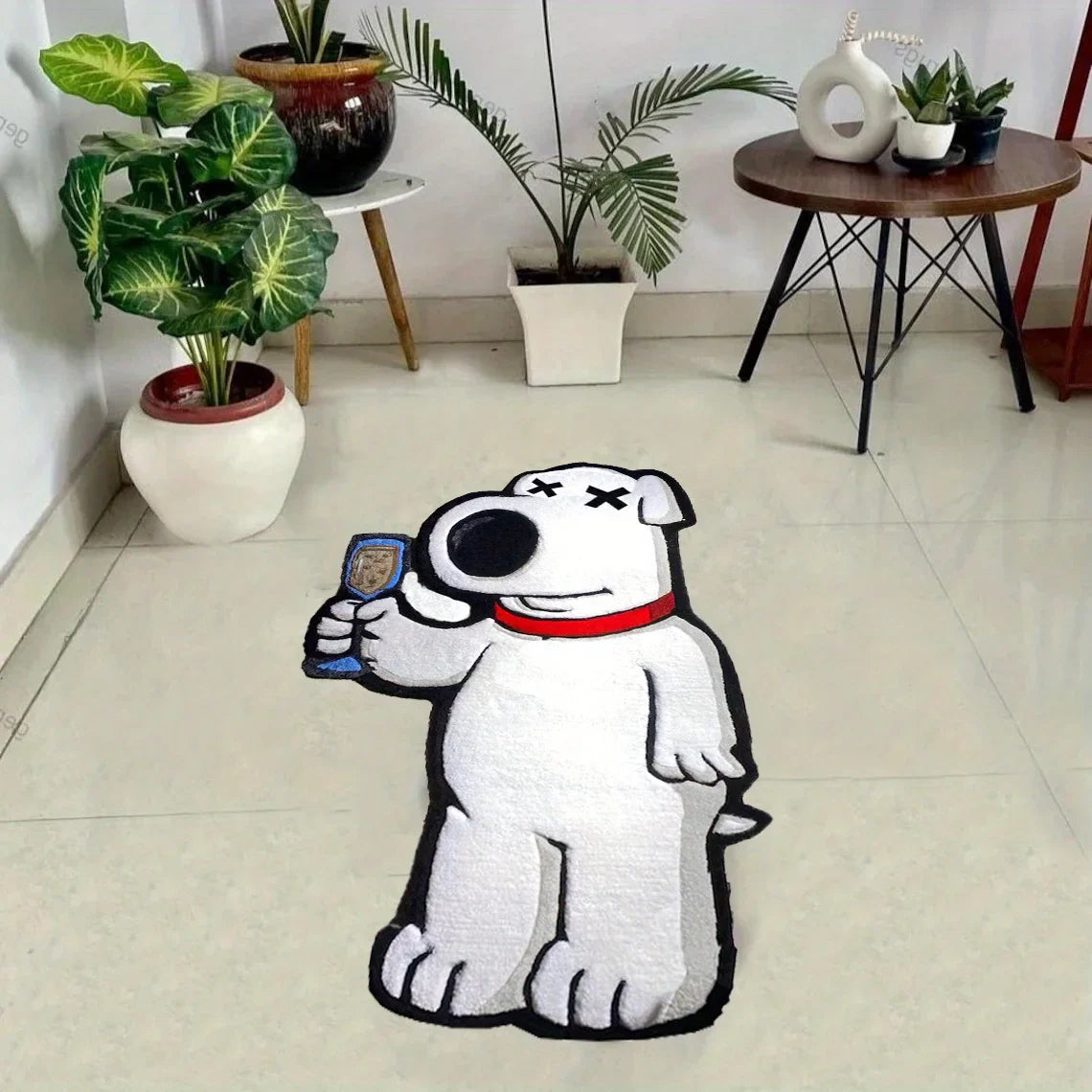 VIKAMA Cartoon Bear Carpet Irregular Carpet Full Body Mirror Carpet Rug For Bedroom Live Room Soft Bedside Rug Home Decoration