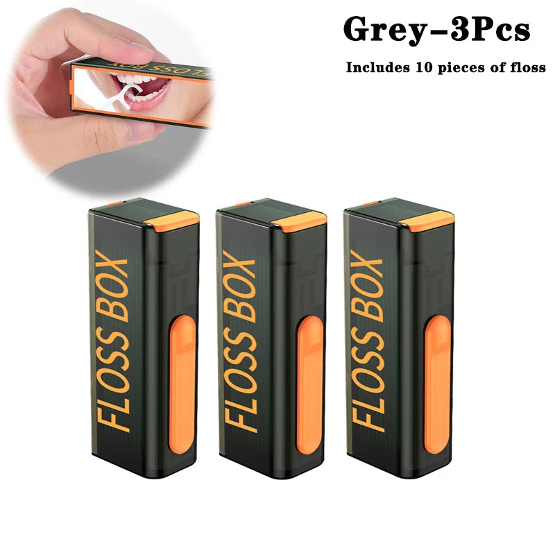 20PCS Dental Floss Dispenser Containing 10Pcs Floss Dental Floss Storage Box Auto Refillable Oral Hygiene Care Floss Pick