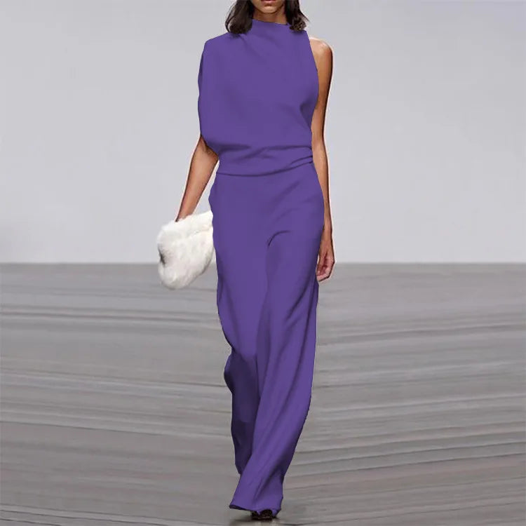 Envy NYC Summer Sleeveless Collar Jumpsuit