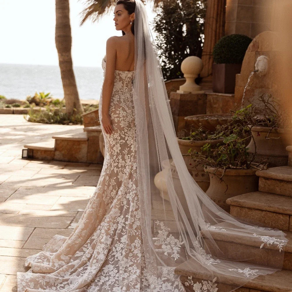 Envy NYC Envy NYC Detachable Train Mermaid Wedding Dress — product category context