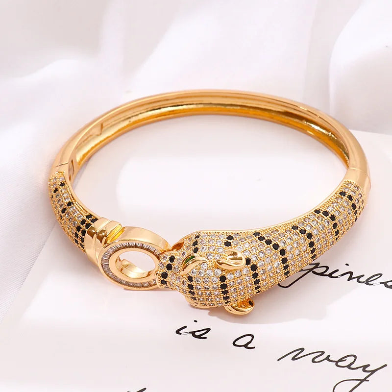 Envy NYC Envy NYC Leopard Bling Women's Bracelet — Envy NYC branding close-up