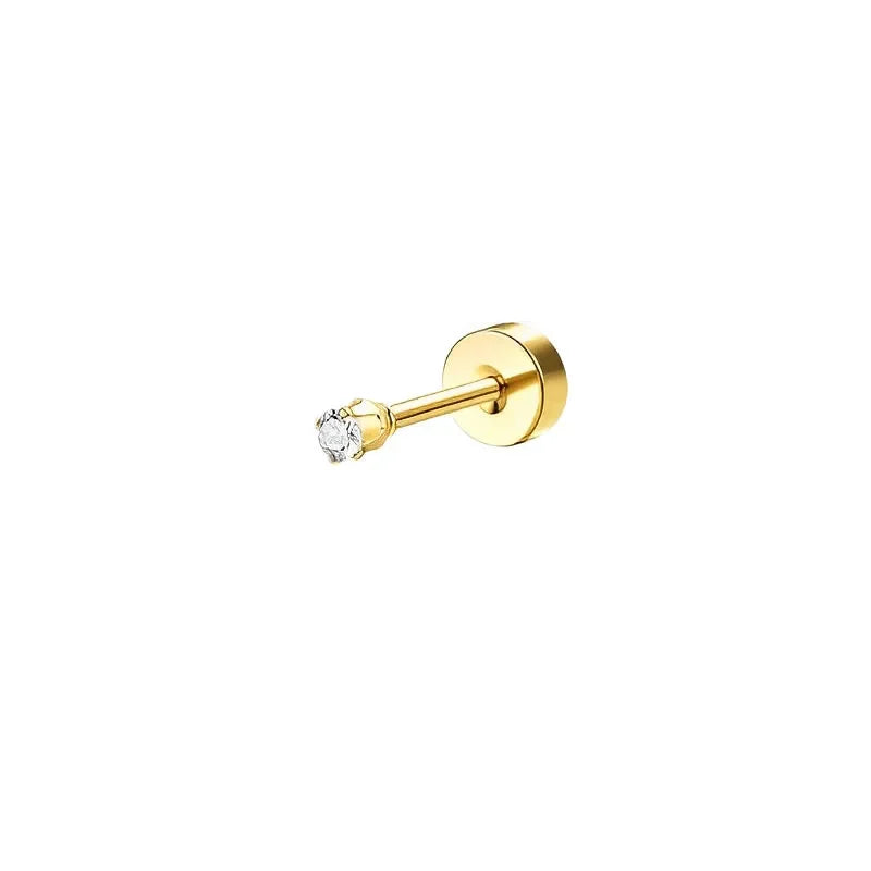 SORI STYLE Bobisty Stud Hoop Earrings — product on model
